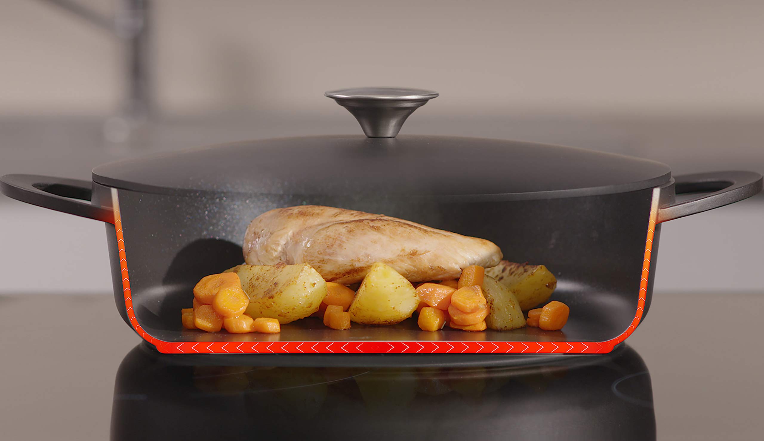 tefal-trattoria-e21872-schmorpfanne-28-cm-mit-hohem-rand-und-gussdeckel-aluguss- image 6