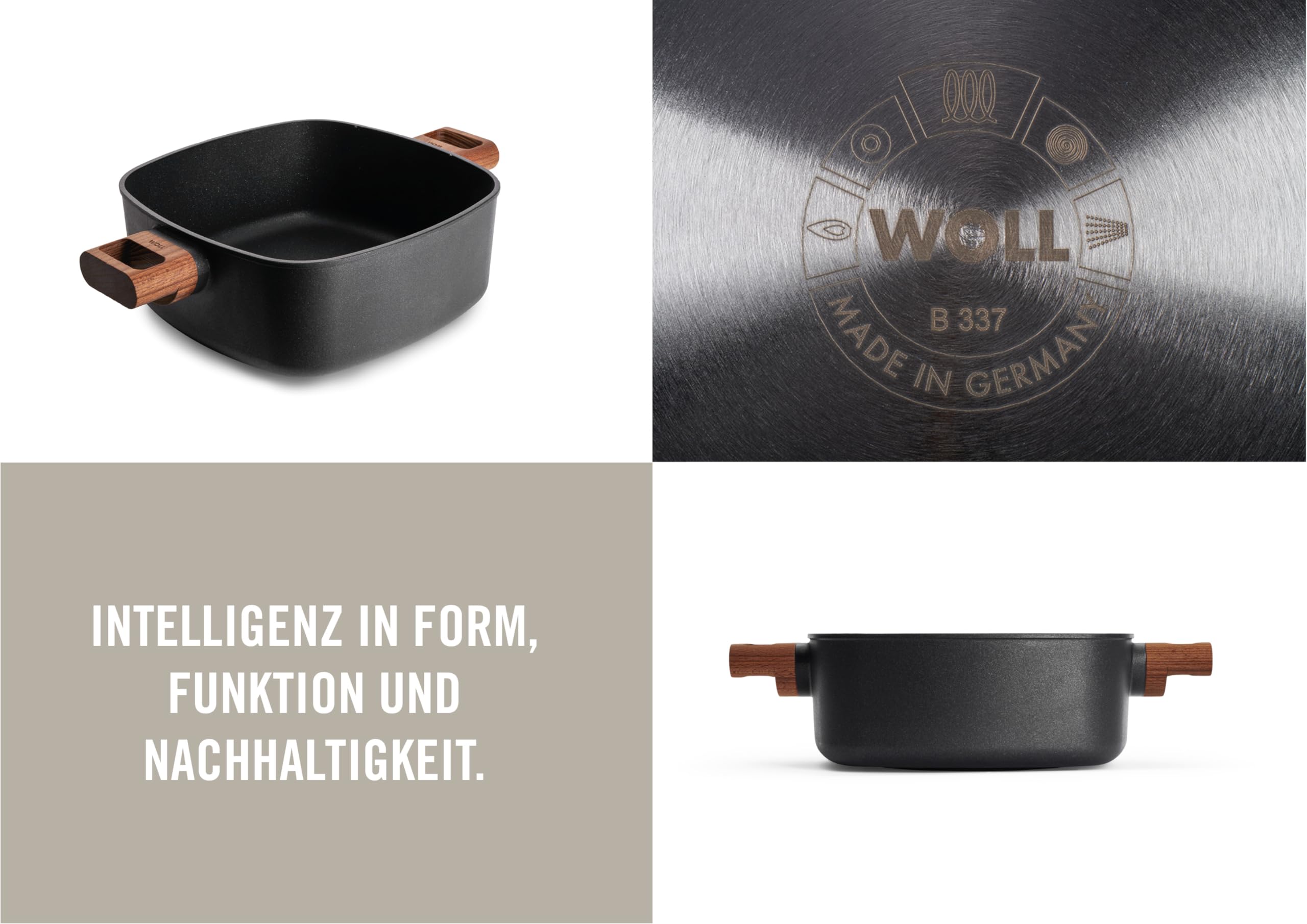 woll-eco-logic-qxr-kasserolle-viereckig-24-x-24-cm-mit-2-holz-seitengriffen-pfas image 2