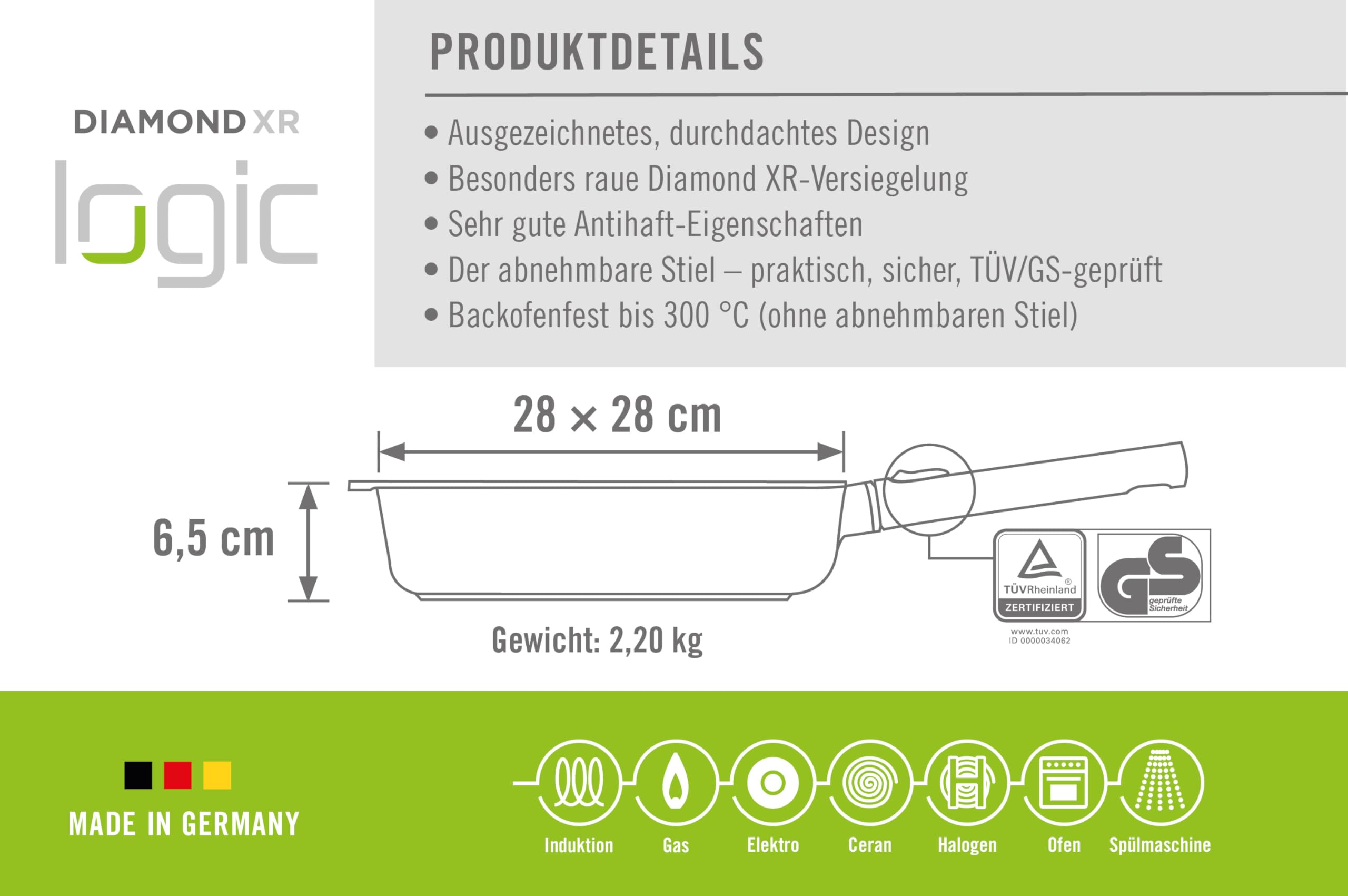 woll-diamond-logic-xr-gusspfanne-viereckig-28-x-28-cm-mit-abnehmbarem-stiel-indu image 4