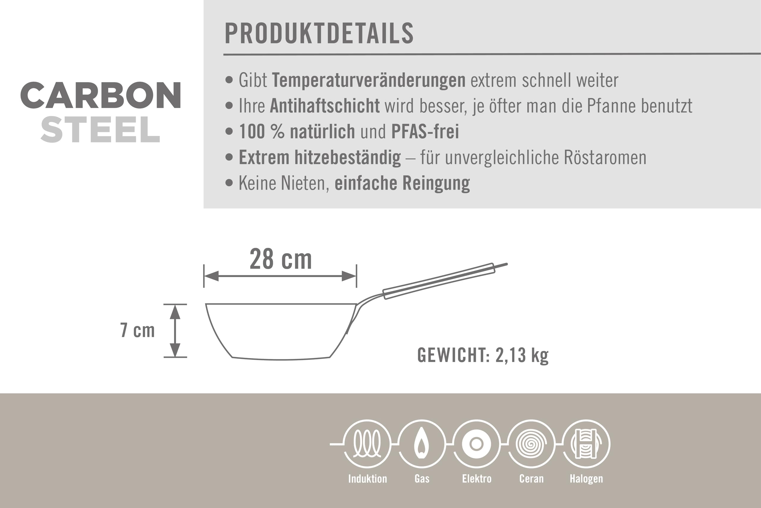 woll-carbon-steel-hochrandpfanne-28-cm-mit-holzstiel-pfas-freie-induktionsgeeign image 3