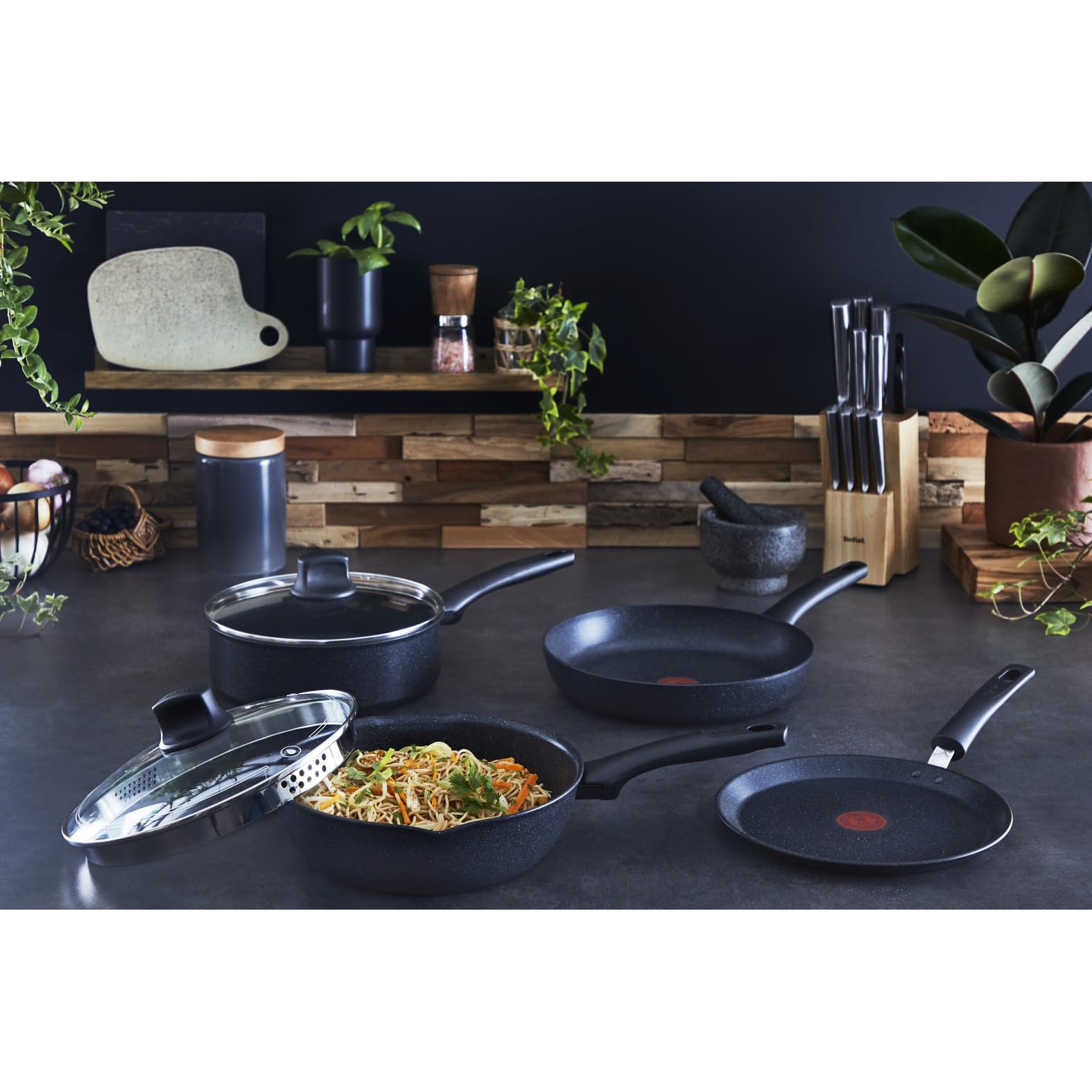 tefal-black-stone-wokpfanne-28-cm-g28119-mineralia-antihaft-thermo-signal-indukt image 5