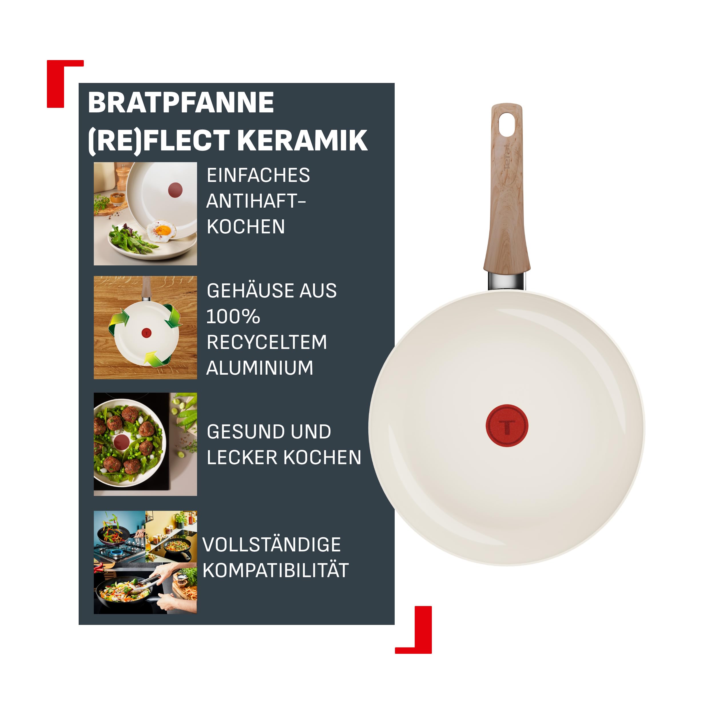tefal-reflect-on-bratpfanne-28-cm-keramische-antihaftbeschichtung-thermo-signal- image 2