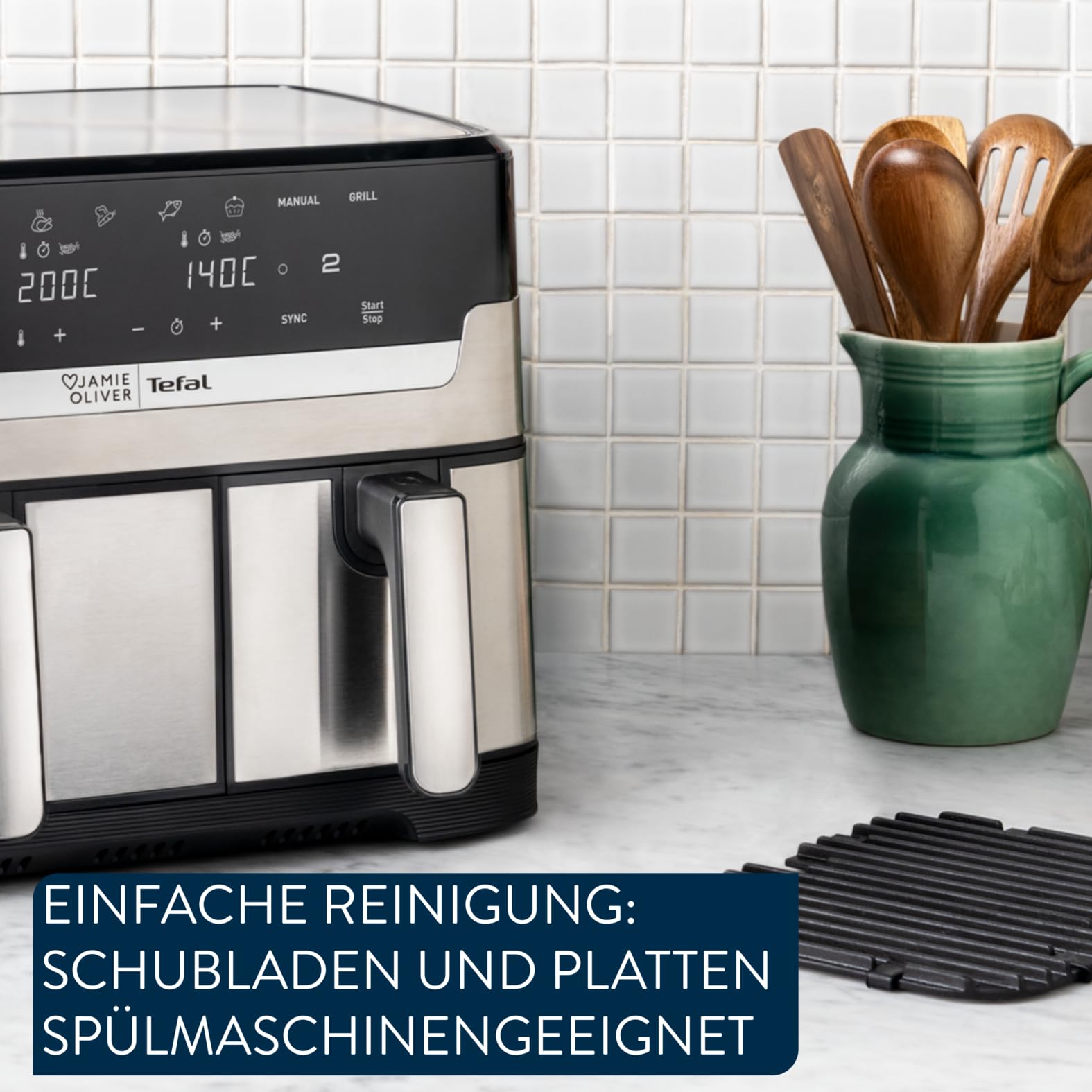 tefal-jamie-oliver-ey90jde1-dual-drawer-hei-luftfritteuse-8-3-l-mit-grillfunktio image 8