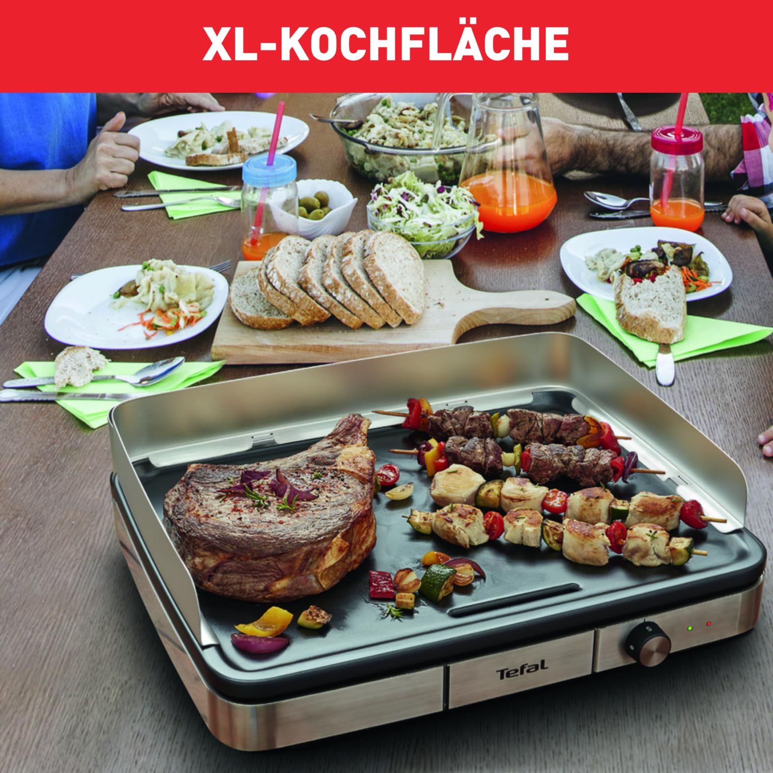 tefal-maxi-plancha-cb690d-elektro-tischgrill-extra-gro-e-teppanyaki-antihaftplat image 4