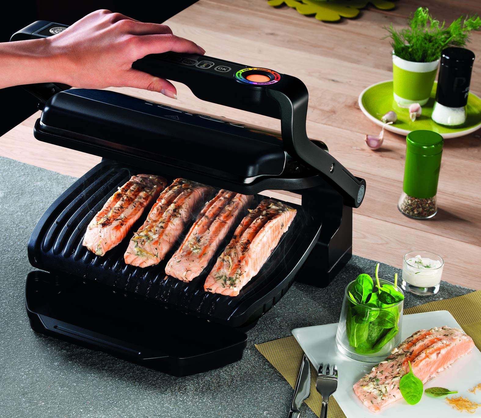 tefal-optigrill-gc7128-kontaktgrill-6-automatikprogramme-garstufenanzeige-2000-w image 7