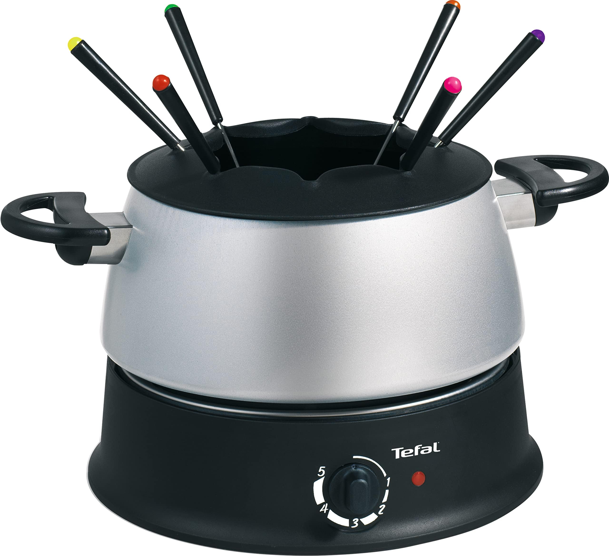 tefal-ef3000-fondue-set-elektrisches-fondue-1200-watt-mit-6-farbigen-gabeln-f-r- image 1