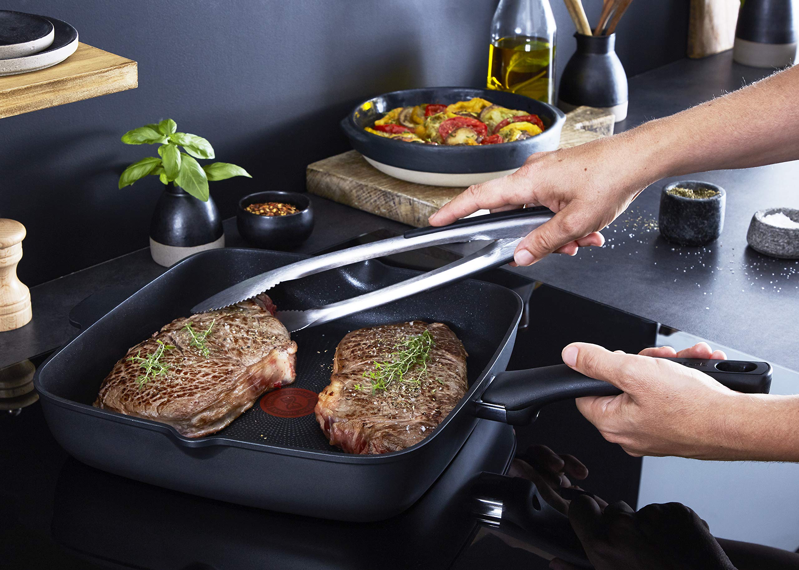 tefal-ultimate-tiefe-vierecks-bratpfanne-e23540-aluminiumguss-mit-induktion-tita image 4