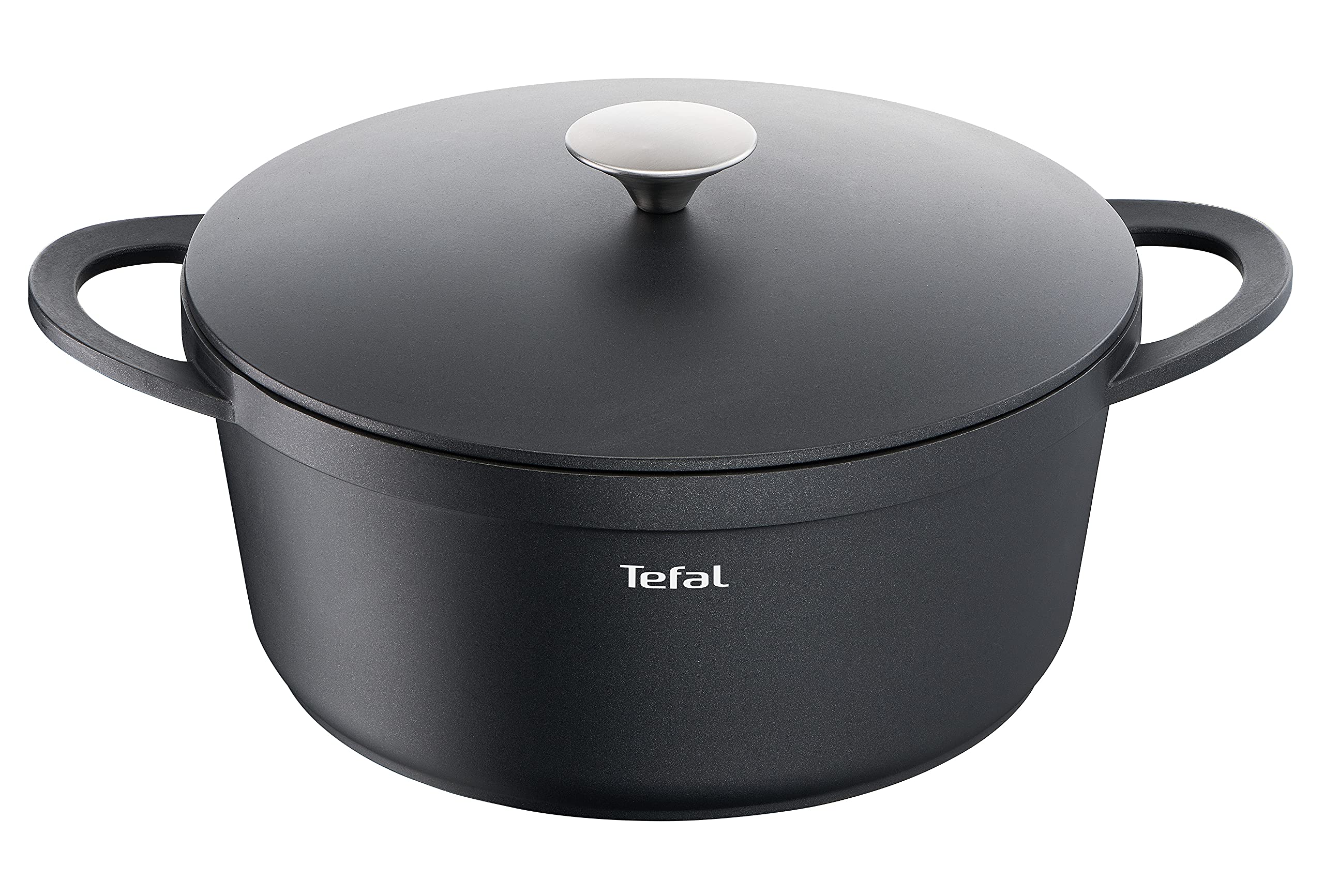 tefal-e21853-trattoria-schmortopf-br-ter-28-cm-aus-aluguss-mit-gussdeckel-titani image 1
