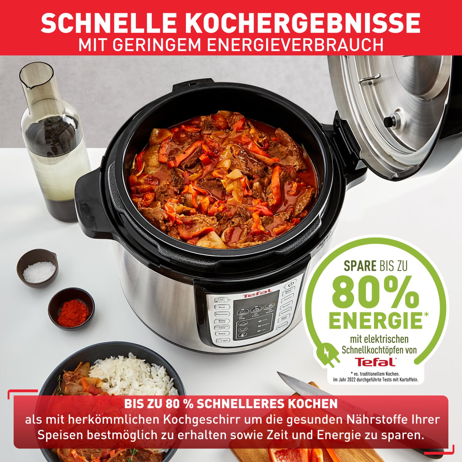 tefal-fast-delicious-multikocher-cy505e-schnellkochtopf-6-l-25-programme image 2