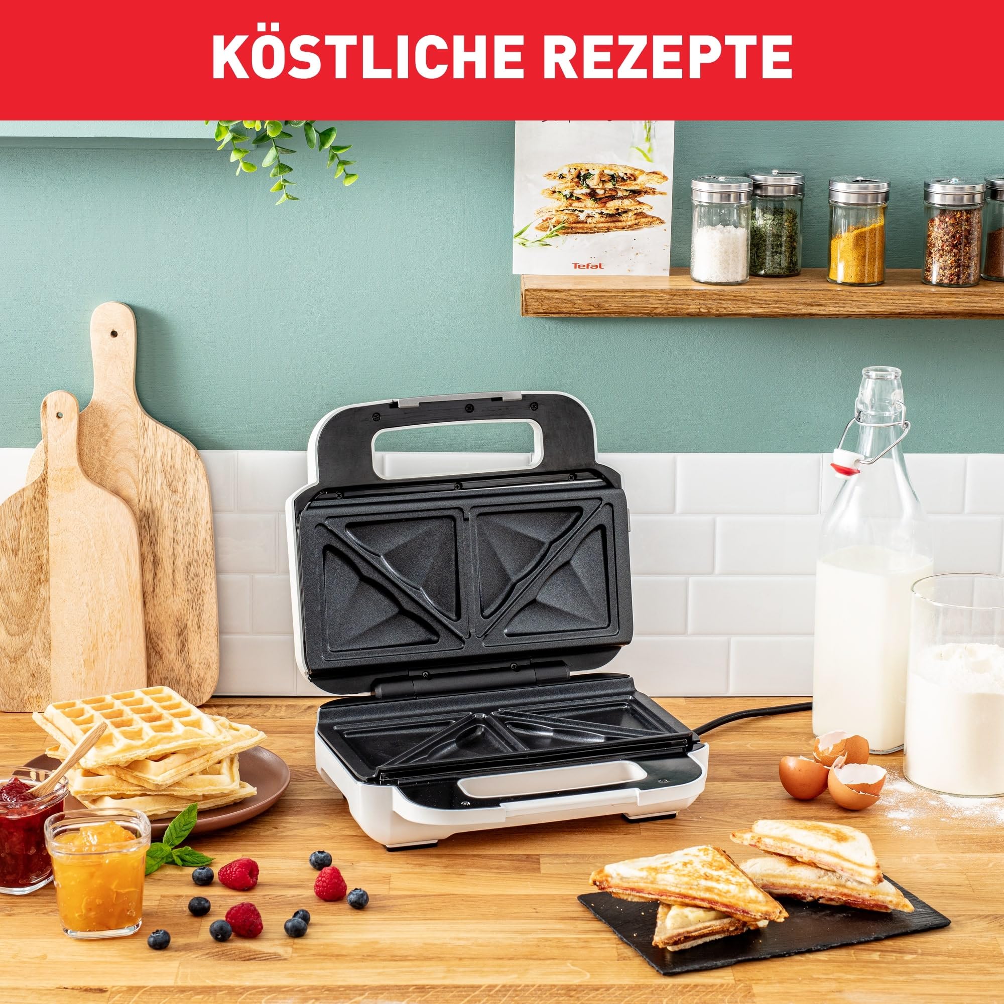 tefal-snack-xl-sw7011-sandwichmaker-waffeleisen-2-in-1-850-w-2-antihaftbeschicht image 4