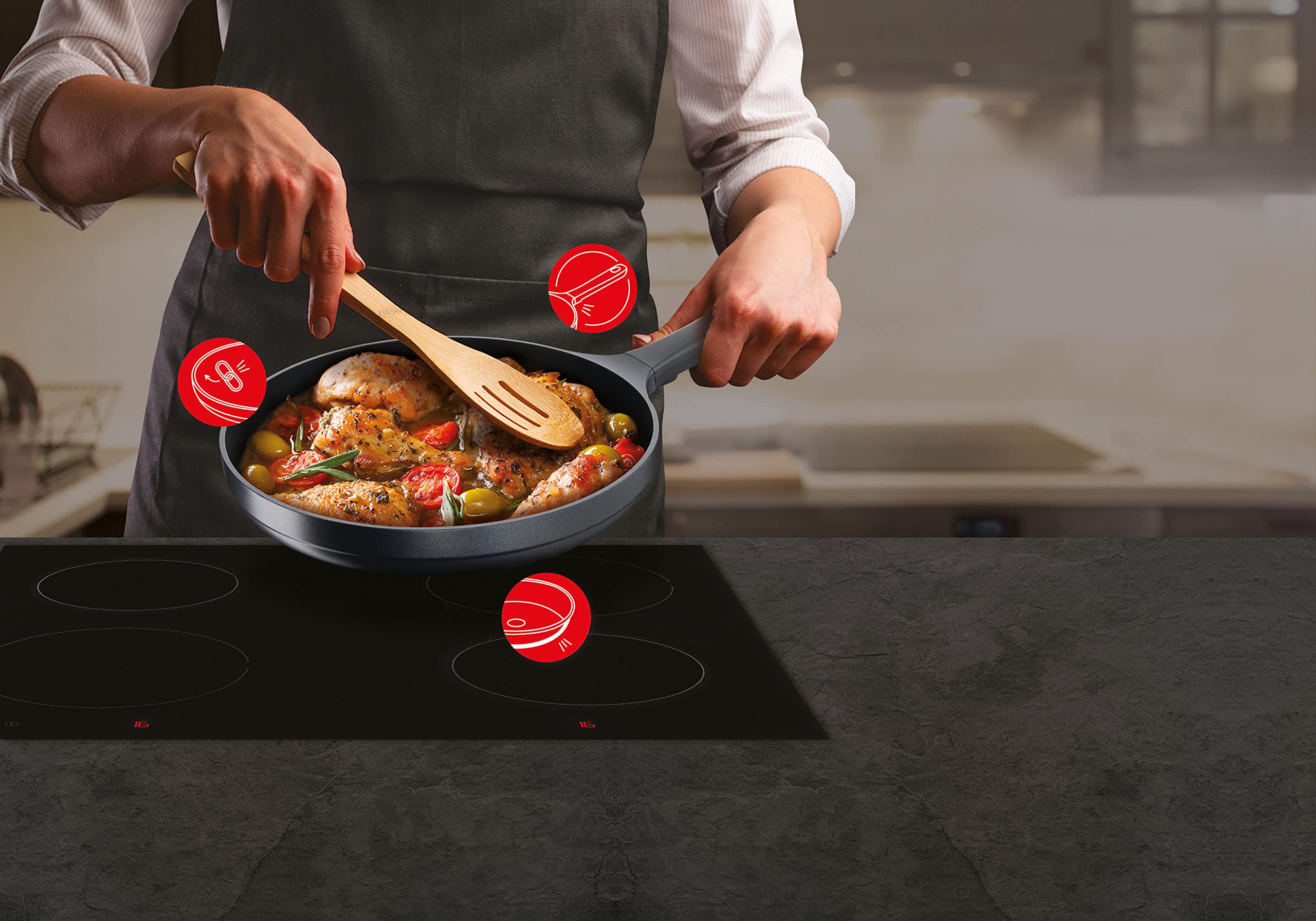 tefal-g61237-trattoria-pro-schmorpfanne-28-cm-mit-deckel-aluguss-titanium-2x-ant image 4
