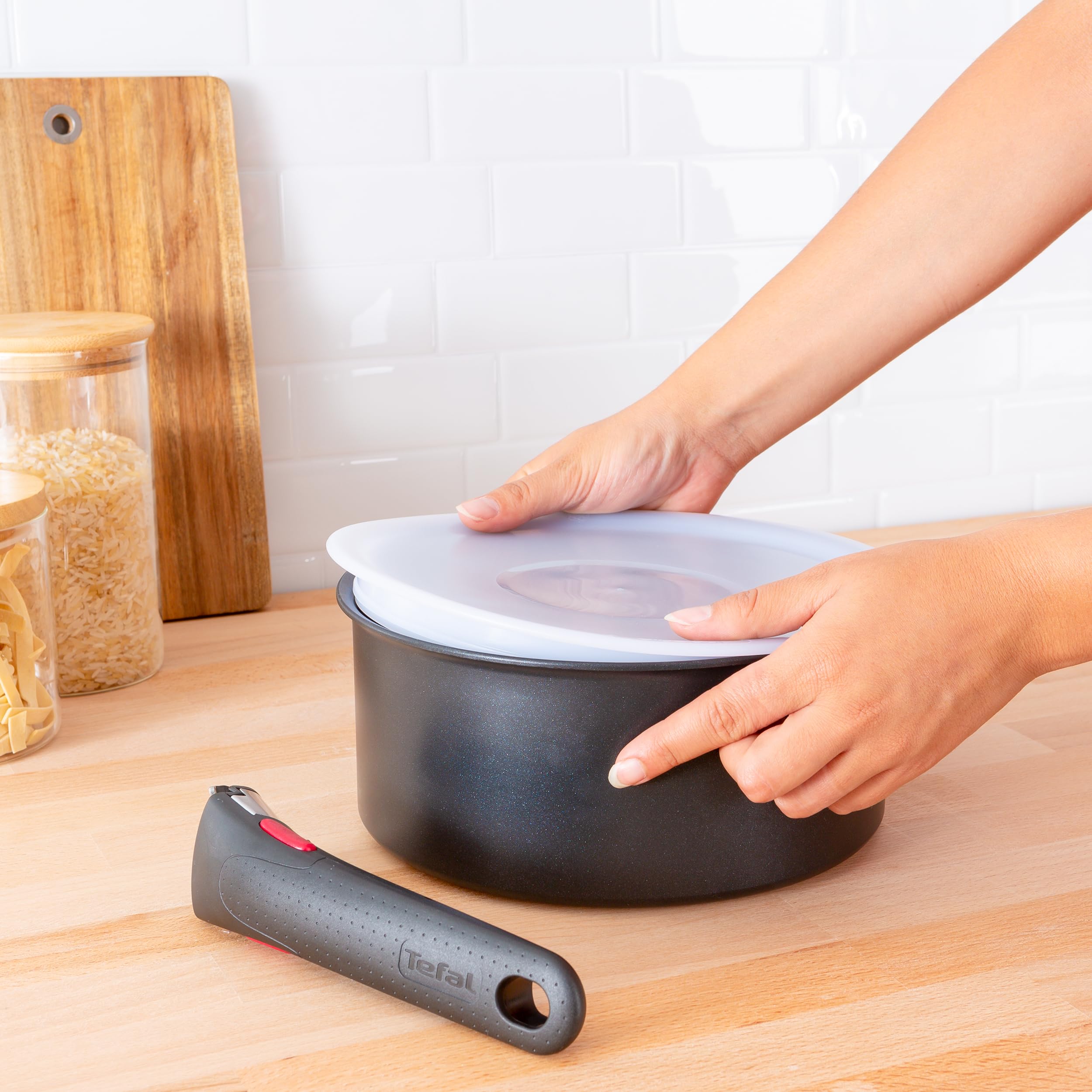 tefal-ingenio-l98490-kunststoffdeckel-set-3-teilig-16-18-20-cm-hermetischer-vers image 2