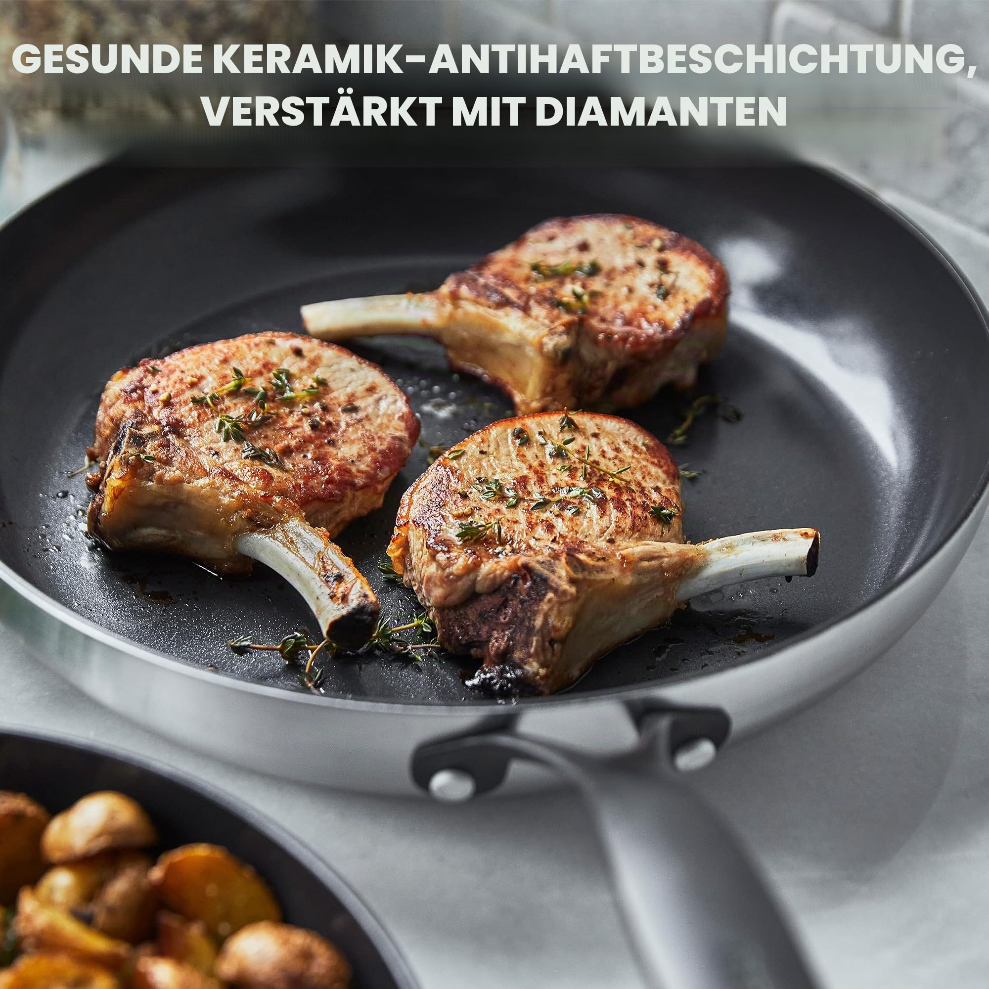 greenpan-venice-pro-noir-bratpfanne-30-cm-3-lagiger-edelstahl-pfas-freie-keramik image 2