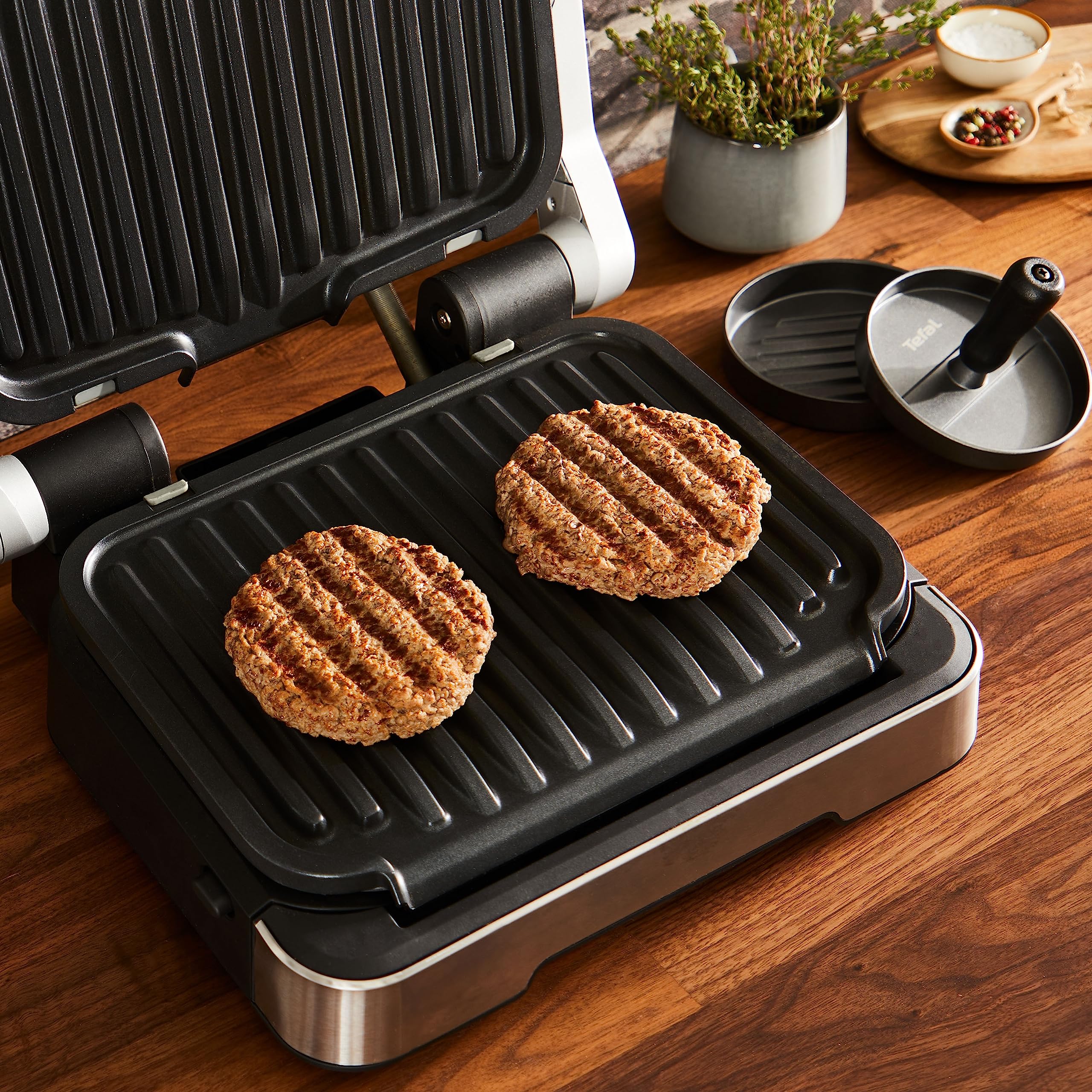 tefal-k18511-hamburger-presse-12-cm-antihaftbeschichtung-f-r-fleisch-fisch-veggi image 6