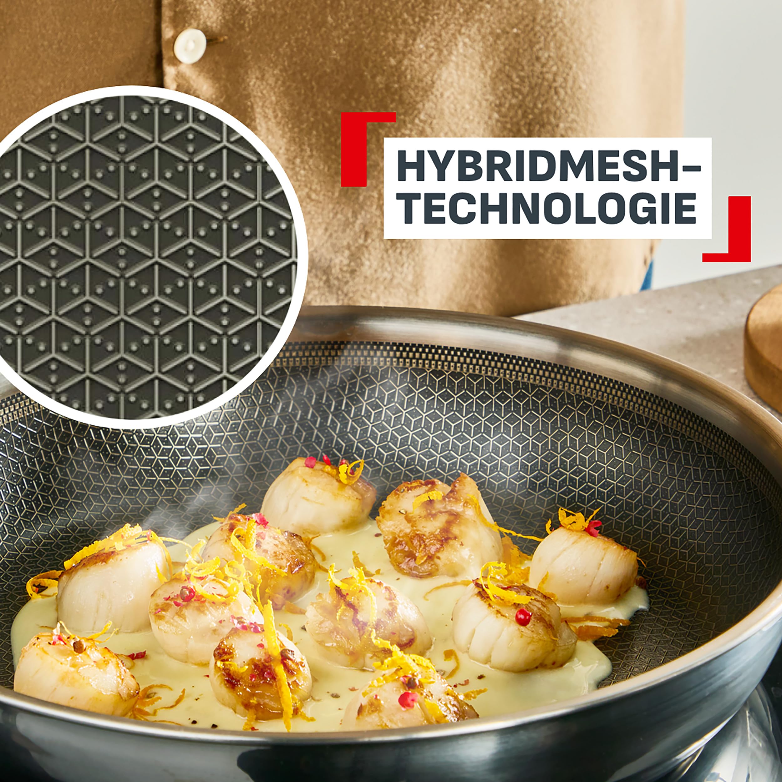 tefal-master-mesh-e5330404-keramik-bratpfanne-24-cm-hybridmesh-technologie-kratz image 3