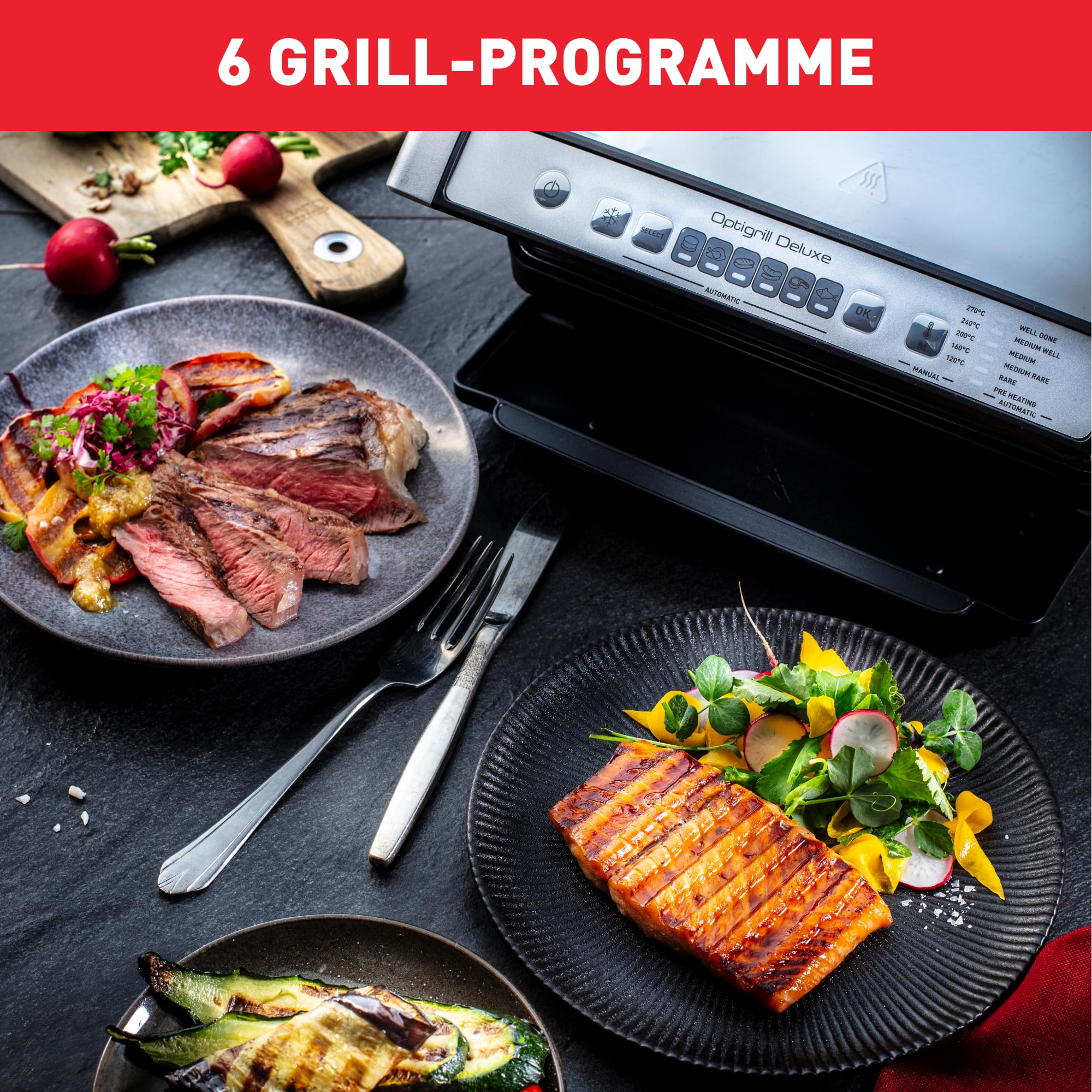tefal-optigrill-deluxe-gc707d16-kontaktgrill-6-programme-garstufenanzeige-edelst image 5